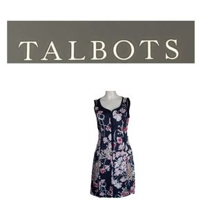 TALBOTS NWT PETITE FLORAL PLEATED DRESS SIZE 2P